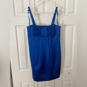 French connection short electric blue satin party dress, size 4